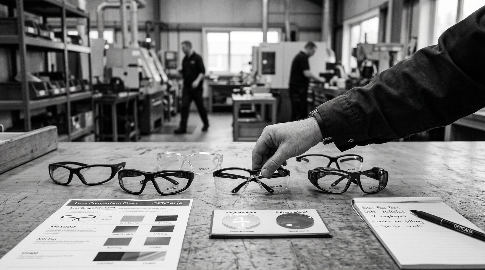Colaboradores protegidos com Opticalia